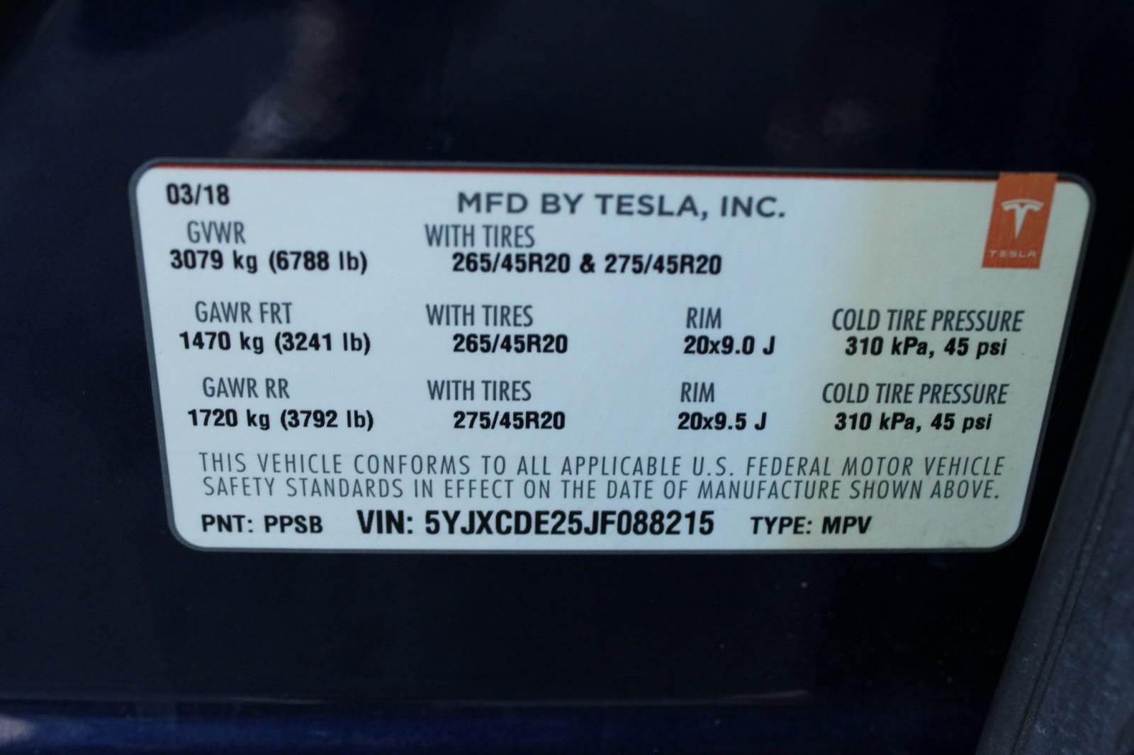 Used 2018 Tesla Model X 100D For Sale (Sold) | Autobyzack