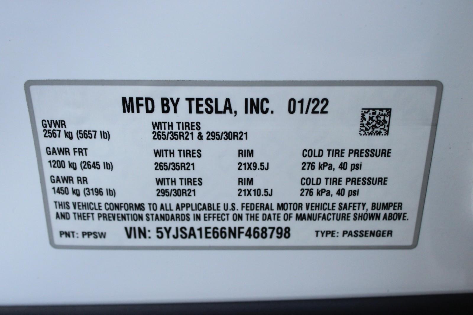 Used 2022 Tesla Model S Plaid For Sale (Sold) | Autobyzack Inc