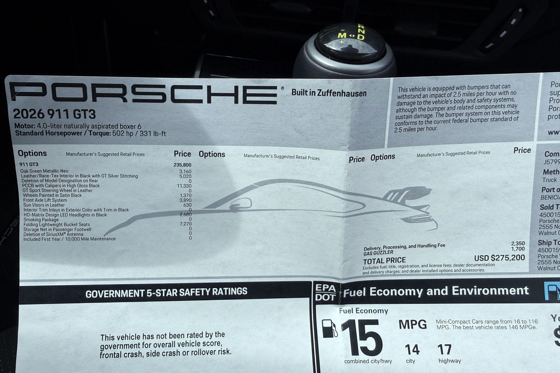 Used 2026 Porsche 911 GT3 For Sale (Sold) | Autobyzack Inc Stock