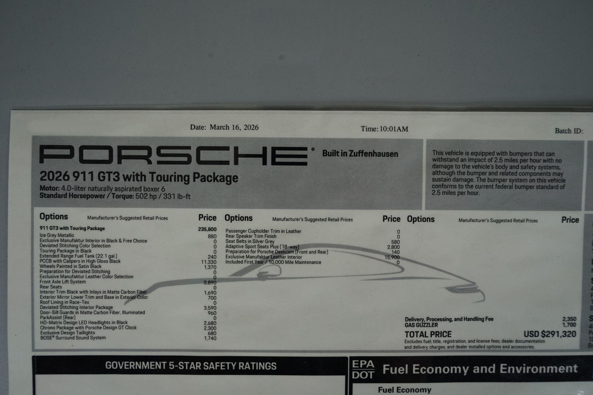 hpページ Used 2026 Porsche 911 GT3 Touring For Sale ($356,991) | Autobyzack