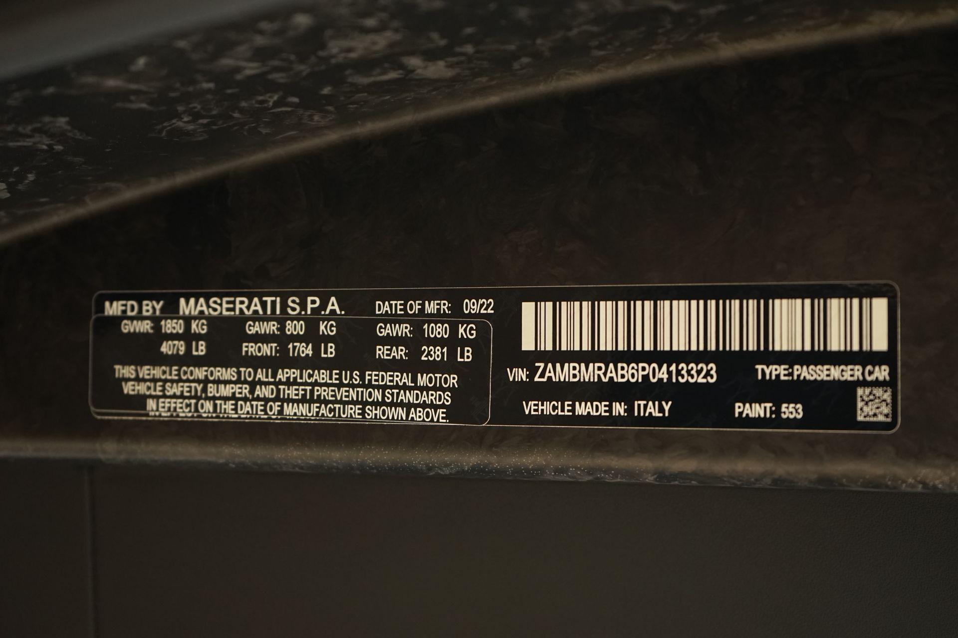 Used 2023 Maserati MC20 Base For Sale (Sold) | Autobyzack Inc