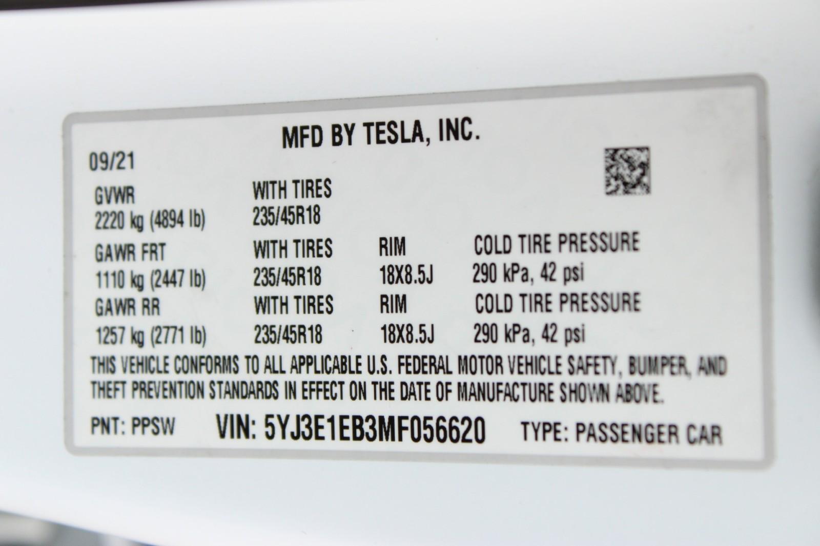 Used 2021 Tesla Model 3 Long Range For Sale Sold Autobyzack
